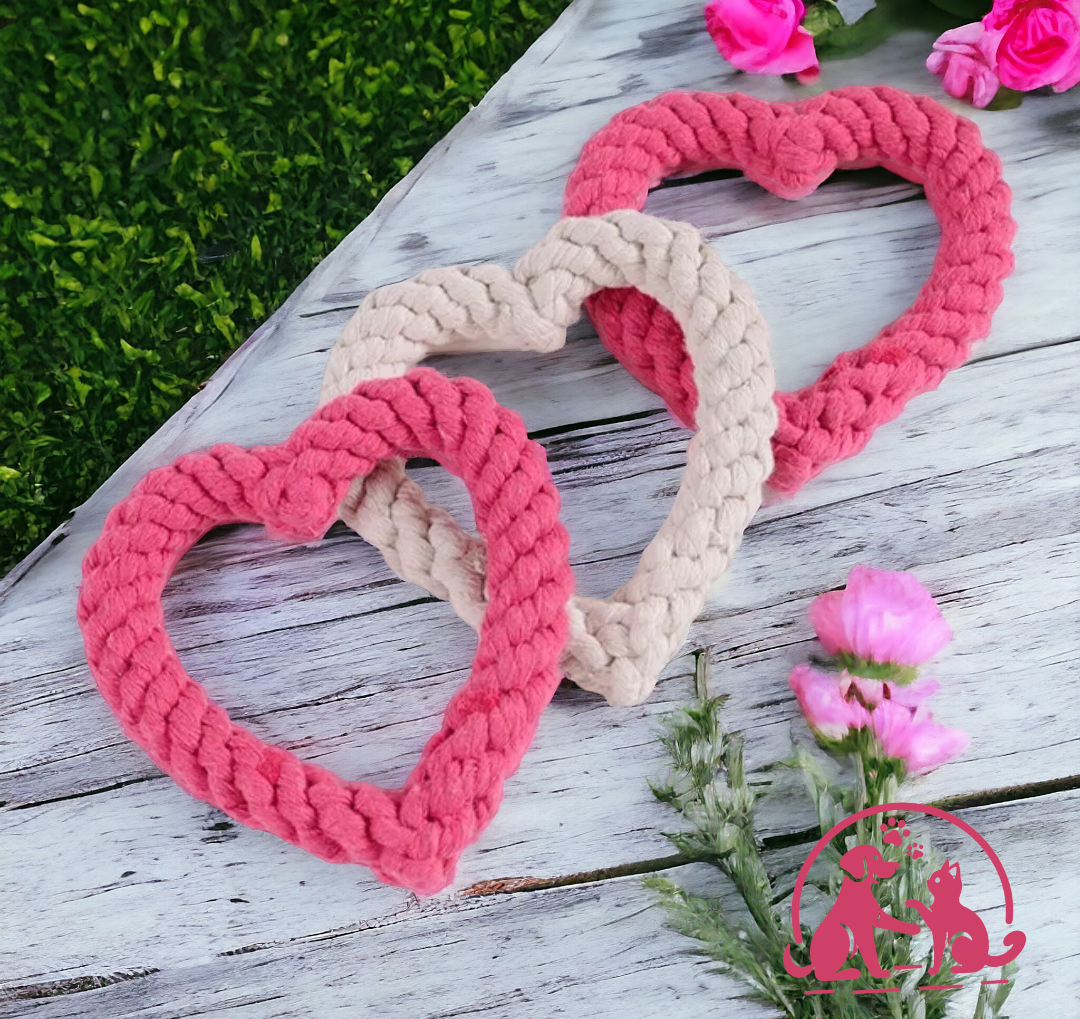 Rope Heart Toy for Dogs